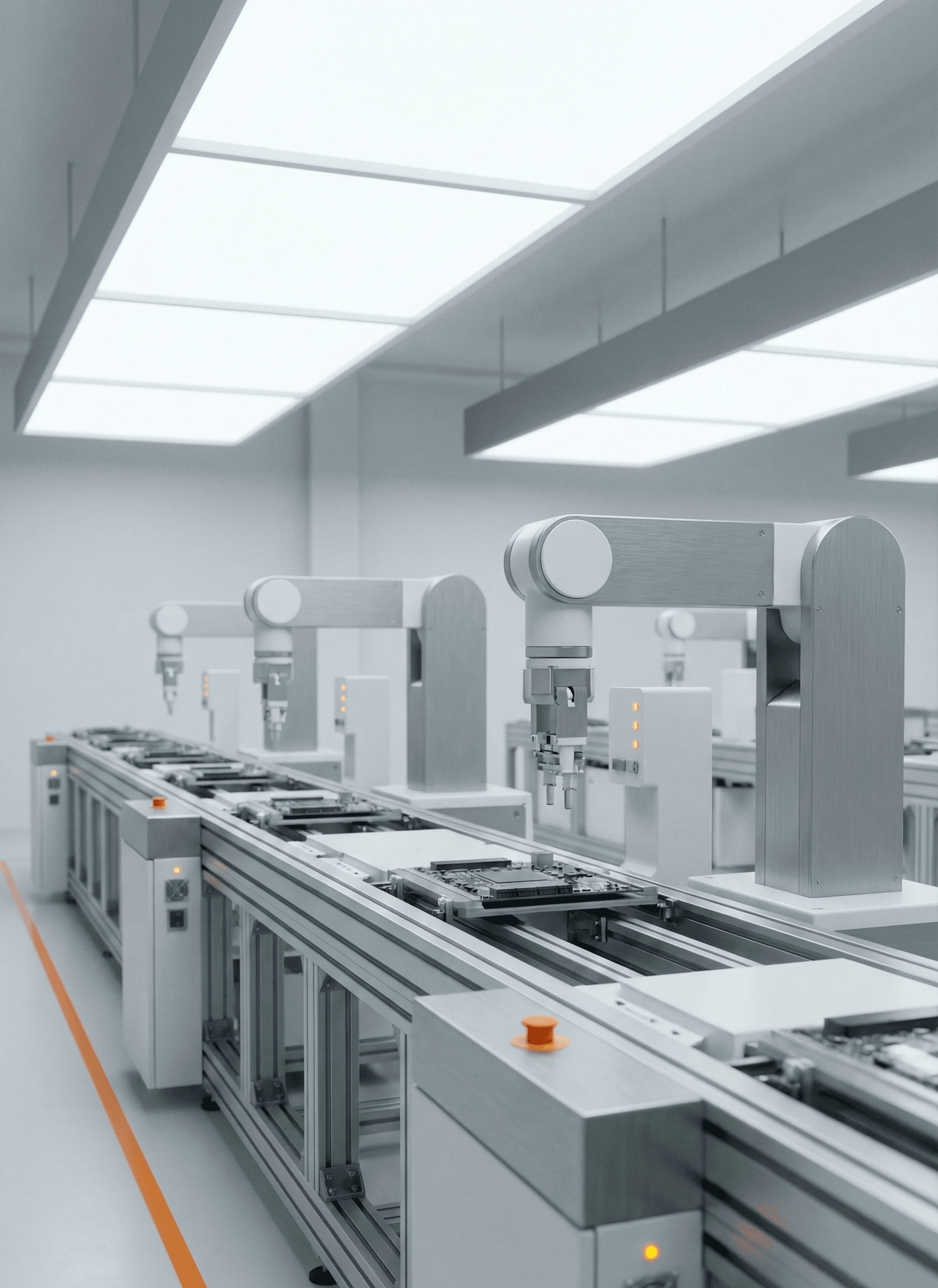 Custom AI hardware and tools laid out on a workstation